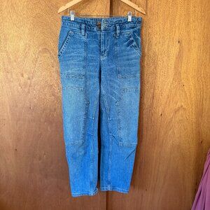 Pilcro High-Waisted Reinforced Knee Barrel Jeans - Size 29